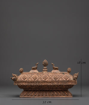 Tibetan Ritual Incense Burner | Handcrafted Copper Incense Burner for Sacred Ceremonies