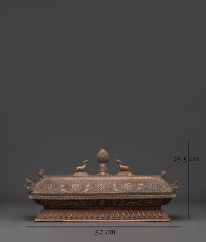 Handmade Spiritual Incense Burner | Oxidized Copper with Sacred Motifs