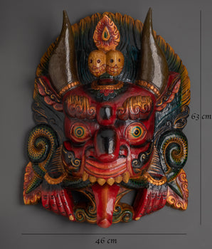 Traditional Mask | Colorful Spiritual Sculpture