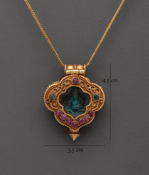 Spiritual Ghau Prayer Box Locket | Tibetan Amulet for Protection