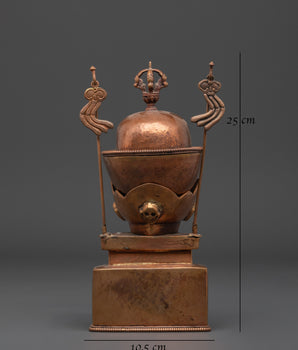 Handcrafted Sacred Kapala Ritual Cup | Spiritual Tool for Tibetan Rituals & Meditation