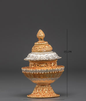 Sacred Ceremonial Rice Pot | Handcrafted Copper & Gold Plated Ritual Vessel