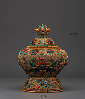 Decorative Dhupur Rice Pot | Spiritual Rice Pot