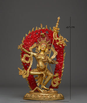 Dorje Phagmo Gold Plated Statue | Spiritual Protection