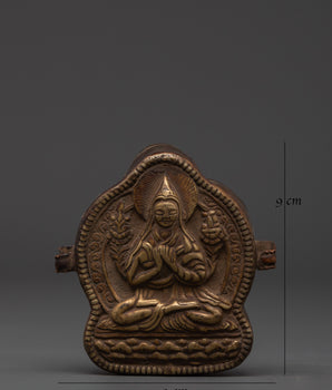 Buddhist Copper Prayer Ghau Box | Handmade Tibetan Ritual Shrine