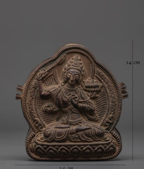 Wisdom Deity Prayer Ghau Box | Tibetan Copper Amulet Shrine