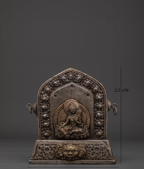 Handcrafted Religious Ghau Box | Tibetan Copper Altar Box for Meditation