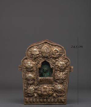 Handcrafted Amulet Ghau Box | Copper Buddhist Ritual Shrine