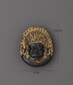 Sacred Bhairav Buddhist Home Décor | Handcrafted Saligram Sacred Protector Art