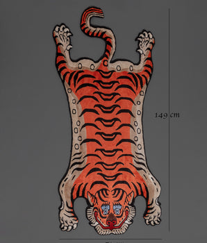 Tiger Designed Knotted Rug | Stylish Handcrafted Home Decor