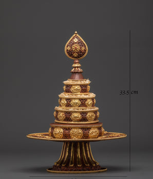 Gold Plated Mandala for Rituals | Sacred Altar Decor for Meditation and Puja