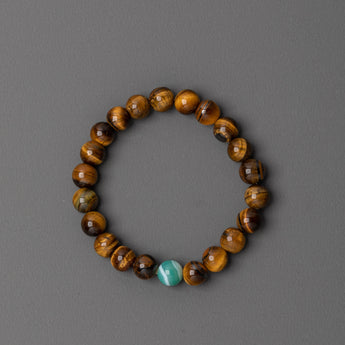 Tiger Eyed Beaded Bracelet