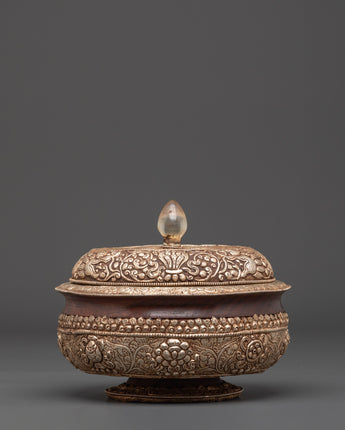 Traditional White Metal Rice Pot