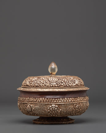 Traditional White Metal Rice Pot