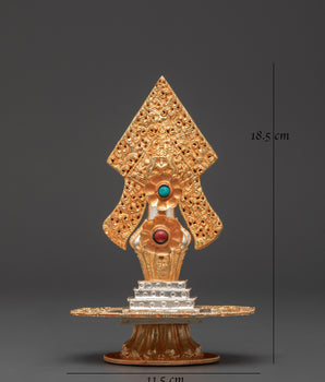 Silver, Gold Plated Torma | Ritual Offering