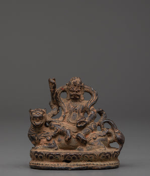 Traditional White Dzambhala Statue | Buddhist Wealth Deity