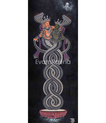 Naga Raja and Naga Rani Thangka Prin