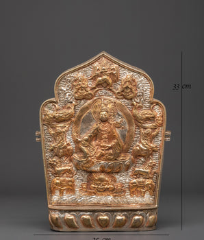 Handmade Tibetan Ghau with Padmasambhava | Sacred Buddhist Amulet