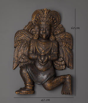 Handcrafted Garuda Guardian Sculpture | Tibetan Protector Deity Statue