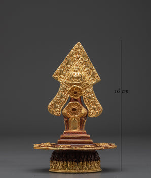 Handcrafted Tibetan Torma Offering | Copper Body, Gold Plated