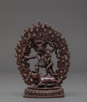 Tibetan Protector Deity Yamantaka Sculpture | Embodiment of Compassion