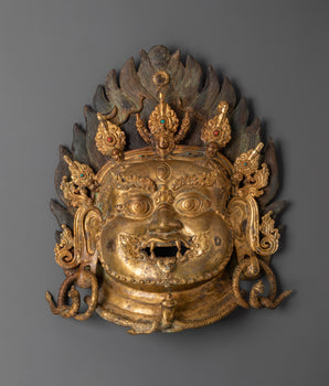 Handcrafted Bhairab Mask Wall Hanging | Spiritual Home Decor