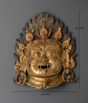 Handcrafted Bhairab Mask Wall Hanging | Spiritual Home Decor