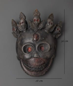 Tibetan Buddhist Ritual Mask | Symbols of Transformation and Protection