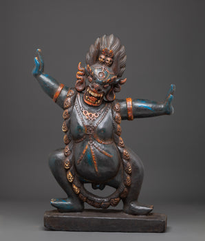 Tibetan Protector Deity Yamantaka Statue | Spiritual Idol for Meditation
