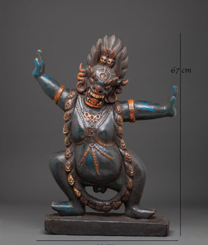 Tibetan Protector Deity Yamantaka Statue | Spiritual Idol for Meditation