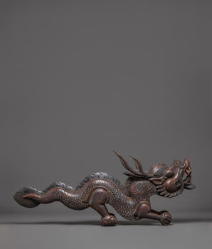 Tibetan Dragon Wooden Sculpture | Symbol of Strength and Prosperity