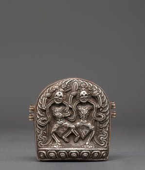 Skeleton Guardians Chitipati Ghau Box | Himalayan Buddhist Ritual Box