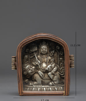 Handmade Himalayan Ghau Prayer Container | Tibetan Silver Copper Ghau Box