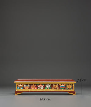 Traditional Wooden Incense Burner with 8 Auspicious Symbols