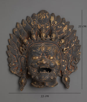 Brass Bhairav Wall Hanging | Tibetan Buddhist Wall Art