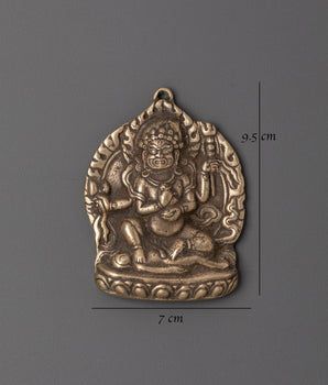 Buddhist Four Armed Mahakala Wall Hanging | Sacred Tibetan Art Decor