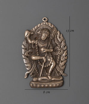 Tibetan Vajrayogini Wall Hanging | Brass Alloy Buddhist Goddess Decor