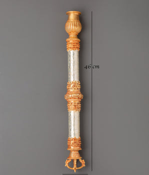 Gold Plated Incense Holder for Spiritual Practice | Perfect for Meditation and Offerings