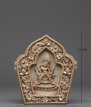 Sacred Protection Ghau Box | Copper & Silver Plated with Divine Deity Motif