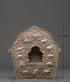 Authentic Handmade Ghau Box | Buddhist Ghau Box with Intricate Animal Motifs