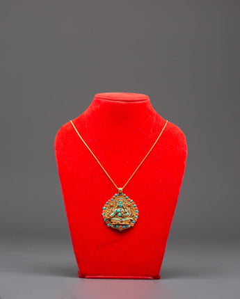 Green Tara Statue Locket
