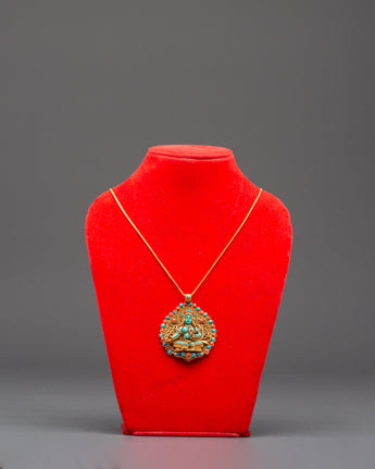 Green Tara Statue Locket