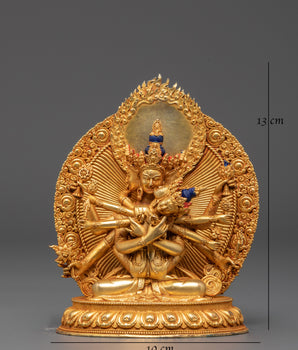 Bodhisattva Deity Guhyasamaja With His Consort Statue | Tantric Meditation Sculpture