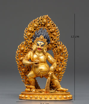 Wealth Guardian Black Dzambhala Statue | Himalayan Handcrafted Artwork
