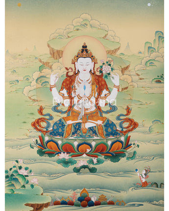 Chenrezig Thangka Print