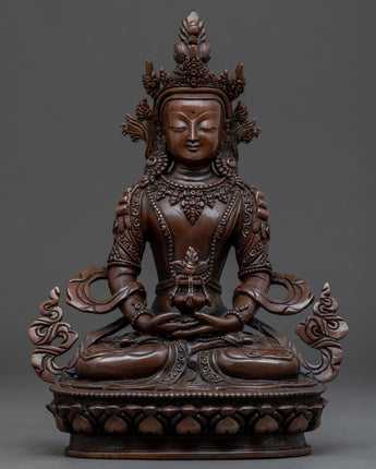 Amitayus Bodhisattva Copper Sculpture