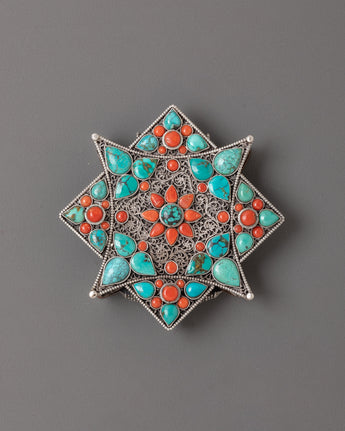 /Spiritual Ghau Box Locket with Flower Design