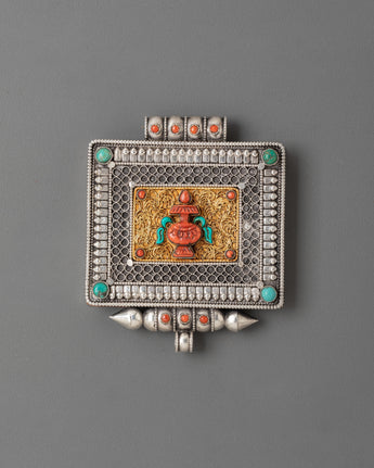 Tibetan Treasure Vase Ghau Box Locket