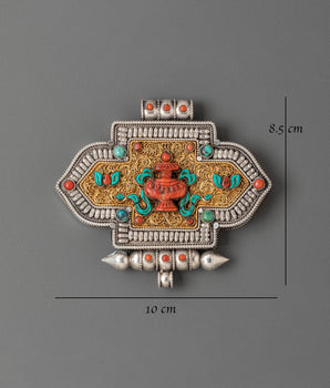 Sacred Vase Ghau Box Locket | Tibetan Treasure Bumpa Prayer Amulet