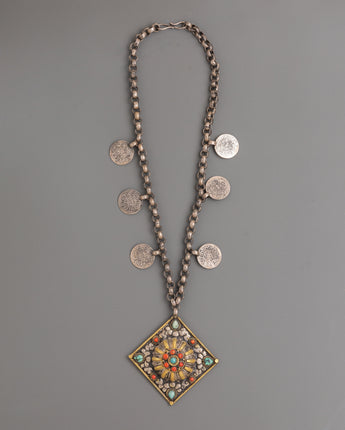 Handmade silver locket with intricate design